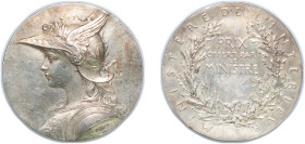 France Third Republic ND Medal - Ministry of the Interior Silver (.950) 68.19g AU