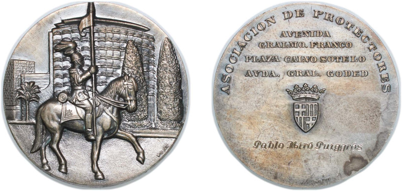 Spain Kingdom ND Medal - Asociación de protectores Silver (.915) 64.1g UNC