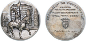 Spain Kingdom ND Medal - Asociación de protectores Silver (.915) 64.1g UNC
