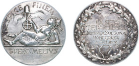 Spain Nationalist Government 1959 Medal - La Seda de Barcelona Silver 101.05g VF