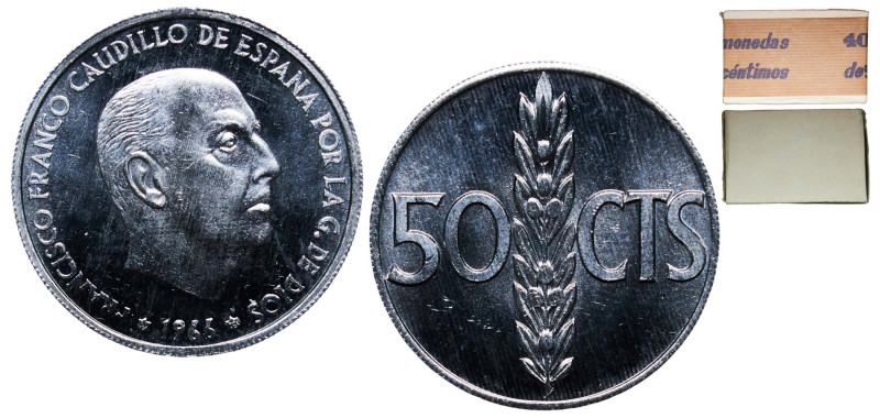 Spain Nationalist Government 1966 *73 50 Centimos - Francisco Franco "Box of FNM...