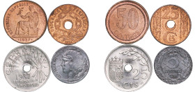Spain Second Republic 1937-1938 5,25,50 Centimos Coinage (4 Lots) UNC