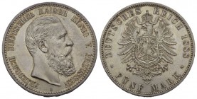 PREUSSEN Friedrich III., 1888, 5 Mark 1888 A. J.99 Silber 27.77g KM 512 Prachtexemplar fast FDC