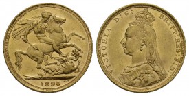 England Victoria, 1837-1901. Sovereign 1899, London. Old head. 7,32 g Feingold. Fb. 396, Schl. 403, Seaby 3874 fast FDC