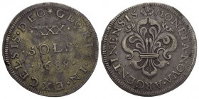 Frankreich-Straßburg, Stadt 30 Sols 1688 Gad. 183 Silber 15.1gselten sehr schön +