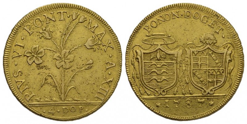 Italien / Parma Ferdinando di Borbone, 1765-1802. 4 Doppie 1787. 28,41 g. Fb. 92...
