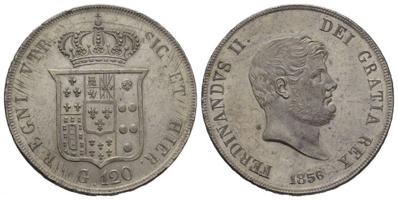 Italien / Neapel-Sizilien Ferdinand II., 1830-1859 Piastra (120 Grana) 1856, Nea...