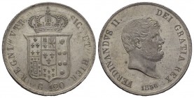 Italien / Neapel-Sizilien Ferdinand II., 1830-1859 Piastra (120 Grana) 1856, Neapel. Dav. 175, 
Pagani 222. FDC Prachtexemplar.