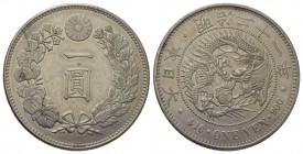 Japan Mutsuhito (Meiji) 1867-1912. Yen Jahr 21 = 1888. Yeoman A25.3 seltene Erhaltung vorzüglich bis unzirkuliert