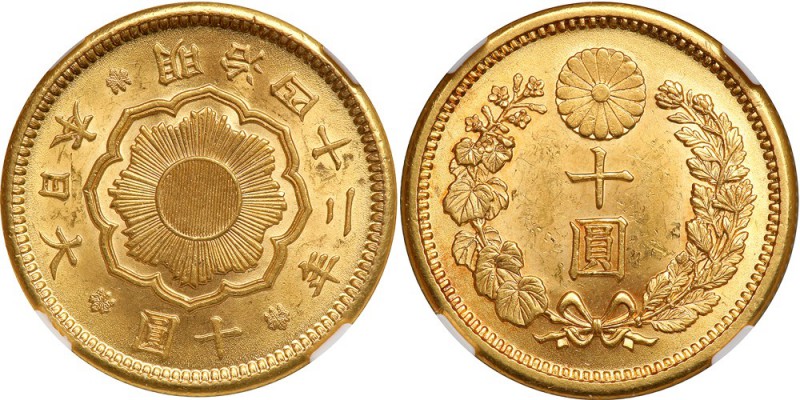 Japan Mutsuhito, 1867-1912. 10 Yen Jahr 42 Meiji Ära (1909), Osaka. 8,33 g. Fb. ...