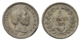 Niederlanden 1868 10 Cents in Silber sehr selten in dieser Qualität 1.4gPrachtvolle Erhaltung KM 116 
Prooflike FDC