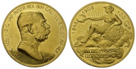 Österreich Ferdinand I., 1835-1848. 100 Kronen 1908. Fr. 514 33.95 g. Gold. bis Unzirkuliert