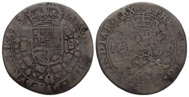 Spanien- Niederlanden Albert und Isabella von Spanien, 1598-1621. Dritte Emission, 1612-1621. 
1/2 Patagon o. J. (1612-1621), Antwerpen. 14,04 g. Delm...