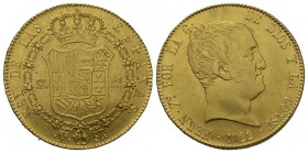 Spanien Fernando VII. 1808-1814-1833 320 Reales 1822 M SR FERN. 7°. POR LA G. - DE DIOS Y LA CONST. Kopf nach rechts, darunter die Jahreszahl . 1822 ....