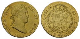 Spanien Königreich. Fernando VII. 1808-1833. 2 Escudos 1826, AJ-Madrid. 6.74 g. Cayon 16293. 
Schl. 126. Fr. 315 bsi unzirkuliert