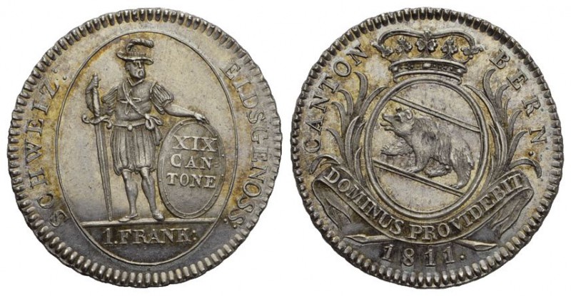 Schweiz / Switzerland Bern Stadt und Kanton. 1 Franken 1811. 7.50 g. D.T. 34. HM...