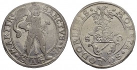 Schweiz / Switzerland / Suisse / Swizzera Solothurn Taler o. J. (um 1550-1570). Grosses Solothurner Wappen unter Doppeladler zwischen S O. Rv. Der geh...