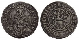Schweiz / Switzerland / Suisse / Swizzera Zürich Plappart o. J. (1419). Variante mit Adler über Wappen. 2.42 g. HMZ 2-1110a. Sehr selten / Very rare. ...