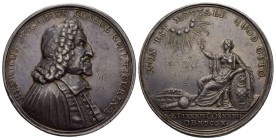 Schweiz / Switzerland / Suisse / Swizzera Zürich Medaillen. Silbermedaille 1710. Auf Heinrich Escher vom Glas. Büste des Bürgermeisters nach rechts. R...