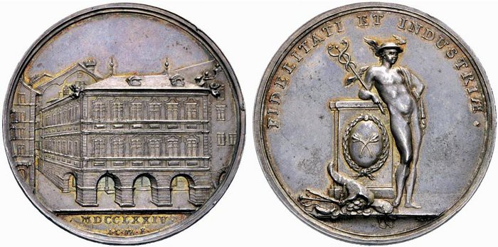 Schweiz / Switzerland / Suisse / Swizzera Zürich Stadt Silbermedaille 1774. Auf ...