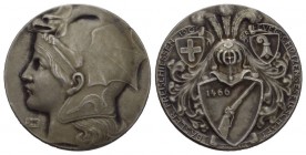 Basel 1909 Schützenmedaille in Silber 12.2g s.selten mit Originalbox unzirkuliert