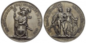 Bern 1895 Schützenmedaille in Silber 25.9g ohne Box sehr selten bis unzirkuliert