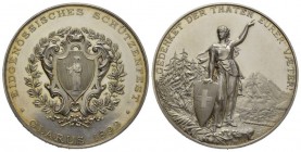 Schweiz, Glarus. Silbermedaille 1892 (45 mm, 38.22 g) zum Eidgenössischen Schützenfest.
Richter 808b. fast FDC