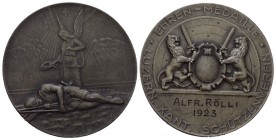 Schweiz Luzern 1923 Schützenmedaille in Silber 35.6g ,it Originalbox vorzüglich