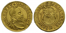 Gabriel Bethlen, 1613-1629. Dukat 1623 (Jahreszahl im Stempel aus 1622 geändert) NB, Nagybánya. 3,48 g. Fb. 367, Resch 199 var.vorzüglich