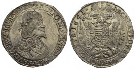 Ferdinand III AR 1/2 Taler 1641 KB, Kremnitz
Haus Habsburg. Ferdinand III (1637-1657). AR 1/2 Taler 1641 KB (35-36 mm, 14.31 g), Kremnitz.
Av. FERDINA...