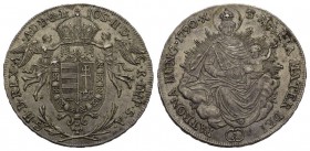 Ungarn Josef II. 1765-1790 (D) 1/2 Madonnentaler 1786 A und 1787 A (leichte Korrosion), Wien für Ungarn vorzüglich