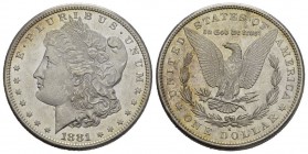 Vereinigte Staaten 1 Morgan Dollar in Silber 1881 S Prachtexemplar 26.61g s.selten fast FDC