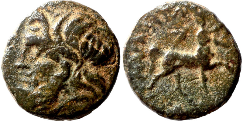 Greek coin 1-4 century bronze

18mm 3,62g