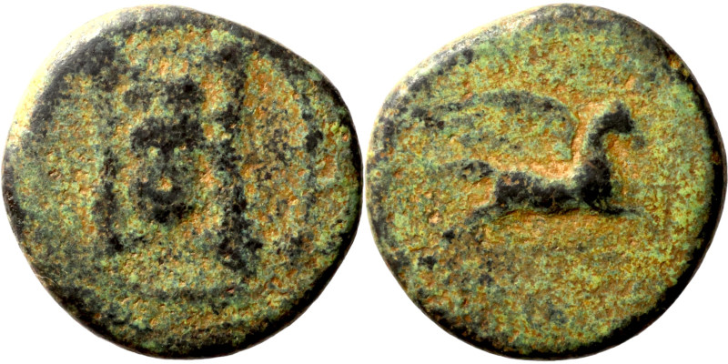 Greek coin 1-4 century bronze

12mm 1,69g