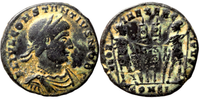 Constantinus I. (306-337 AD). Æ Follis. Obv: CONSTANTINVS MAX AVG. laureate bust...