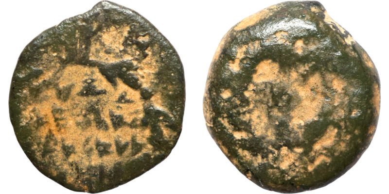 Judaean coin

14mm 1,92g

Artificial sand patina