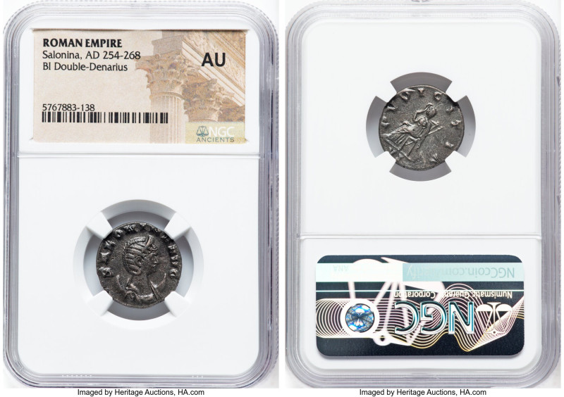 ANCIENT LOTS. Roman Imperial. Salonina (AD 254-268). Lot of five (5) BI antonini...