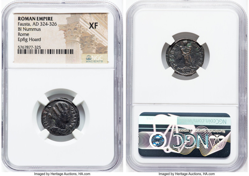 ANCIENT LOTS. Roman Imperial. Fausta (AD 324-326). Lot of five (5) AE3 or BI num...