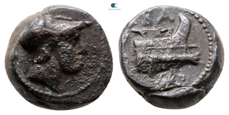 Kings of Macedon. Uncertain mint. Demetrios I Poliorketes 306-283 BC. 
Bronze Æ...