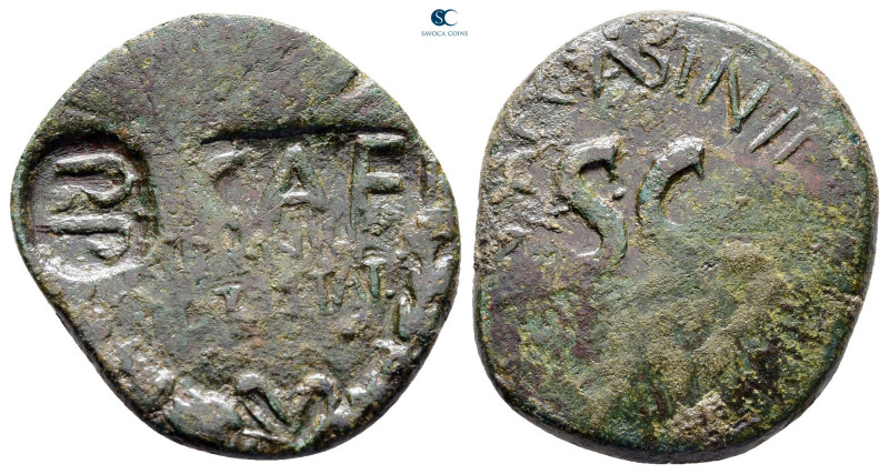 Augustus 27 BC-AD 14. Rome
As Æ

24 mm, 5,77 g



Fine