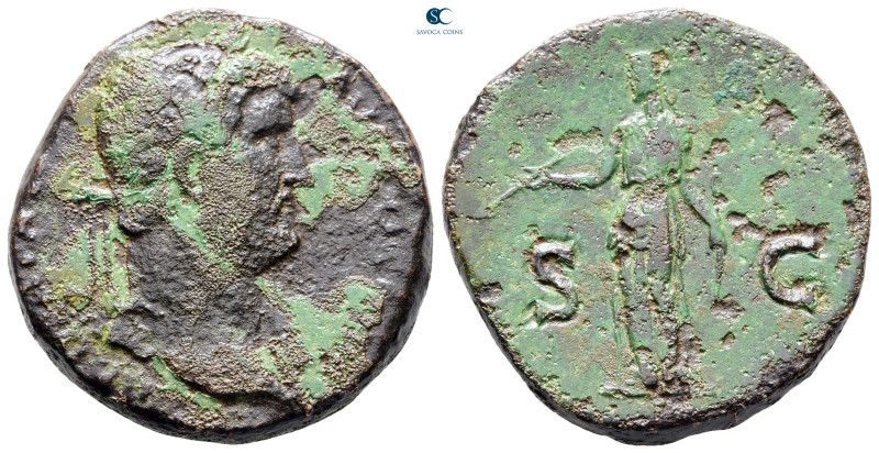 Hadrian AD 117-138. Rome
Sestertius Æ

30 mm, 23,42 g



Fine