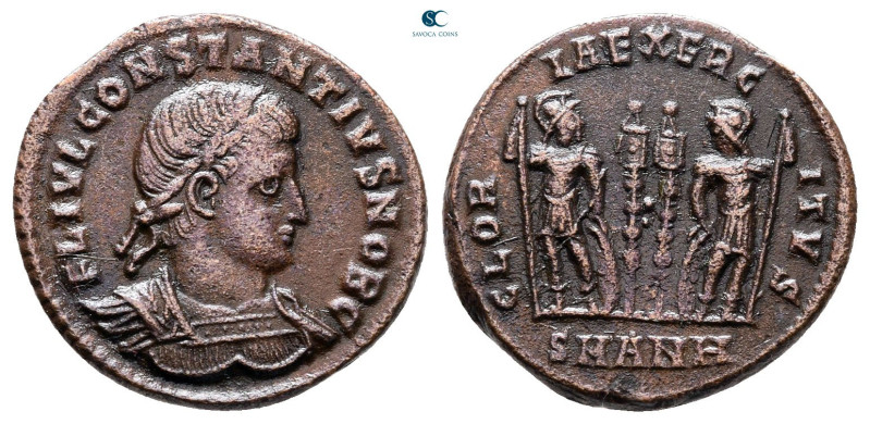 Constantius II, as Caesar AD 337-347. Antioch
Follis Æ

17 mm, 2,29 g



...