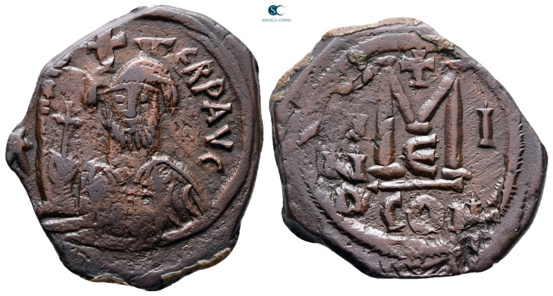 Heraclius AD 610-641. Constantinople
Follis or 40 Nummi Æ

30 mm, 10,62 g

...