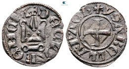 Principality of Achaea. Isabelle de Villehardouin AD 1297-1301. Denier Tournois BI