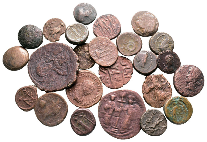 Lot of ca. 25 ancient bronze coins / SOLD AS SEEN, NO RETURN!

Nearly Very Fin...