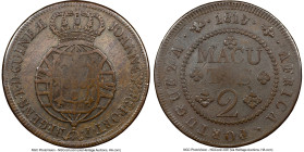 Portuguese Colony. João Prince Regent 2 Macutas 1815 VF Details (Cleaned) NGC, Rio de Janeiro mint, KM47, LMB-470. Two-year type. From the Legado Coll...