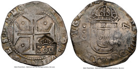 Afonso VI Counterstamped 500 Reis ND (1663) VF25 NGC, KM36-38. Type IV crowned "500" countermark (AU Strong) struck on a Portuguese João IV 400 Reis (...