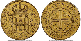 José I gold 4000 Reis 1777-(L) AU58 NGC, Lisbon mint, KM171.4, LMB-337. JOSEPHUS/DOMINUS variety. From the Legado Collection HID09801242017 © 2024 Her...