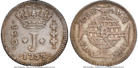 José I 150 Reis 1753-B VF35 NGC, Bahia mint, KM295, LMB-202. Aptly detailed for the assigned grade and tastefully toned. From the Legado Collection HI...