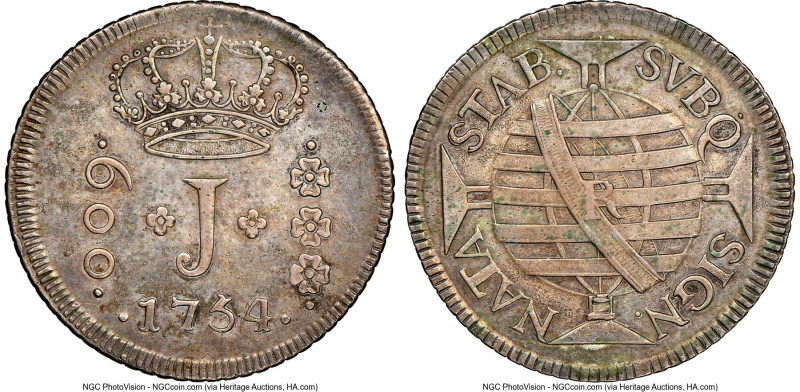 José I 600 Reis 1754-R AU Details (Tooled) NGC, Rio de Janeiro mint, KM187, LMB-...